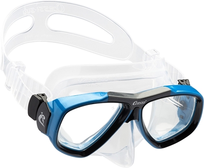 CRESSI FOCUS MASK SIL CLEARL/FRAME BLUE